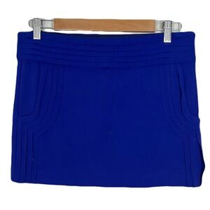 Diane Von Furstenberg Mini Plateau Skirt Size 6 Blue